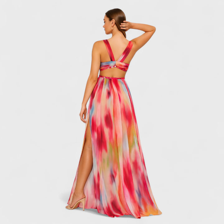 Elva™ | Elegant flerfarvet aftenkjole