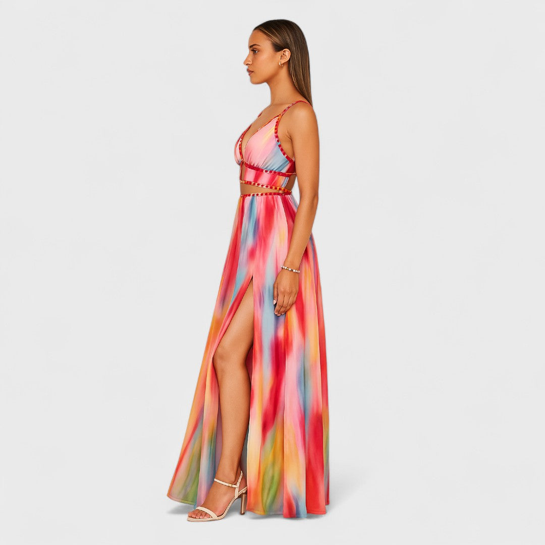 Elva™ | Elegant flerfarvet aftenkjole