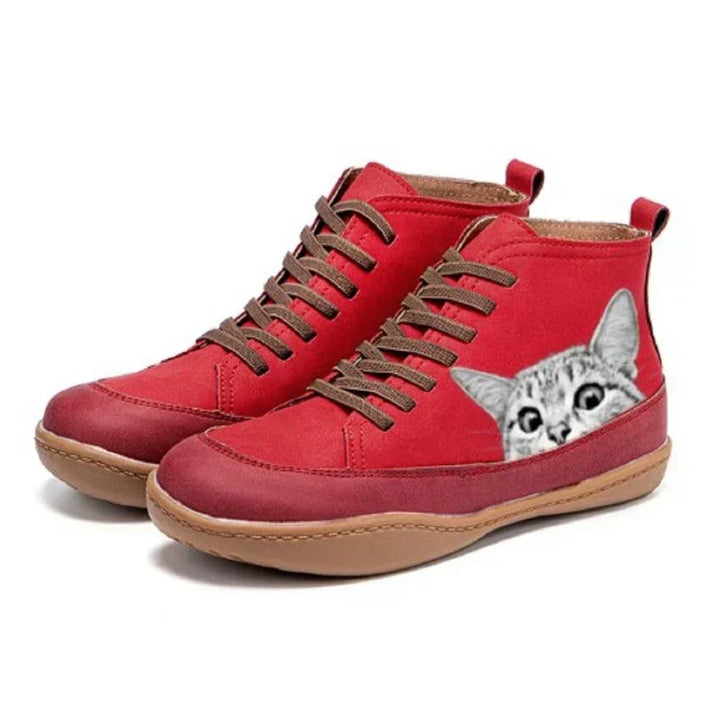 Viviana™ | Sneakers med broderet kat