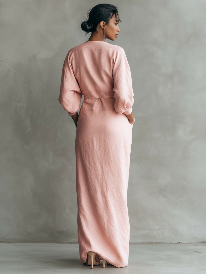 Charlotte™ | Minimalistisk maxikjole i hør
