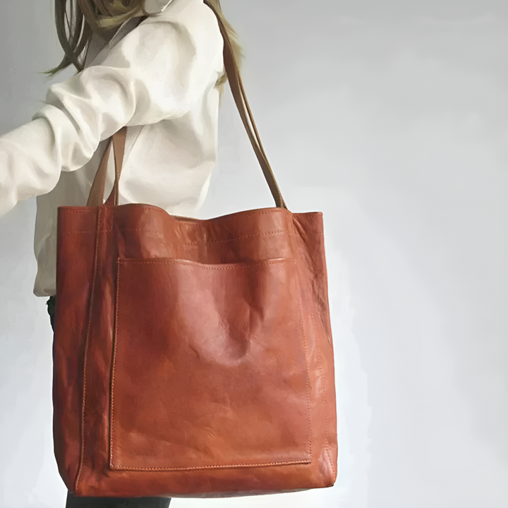 Lisa™ | Elegant shopper i læder