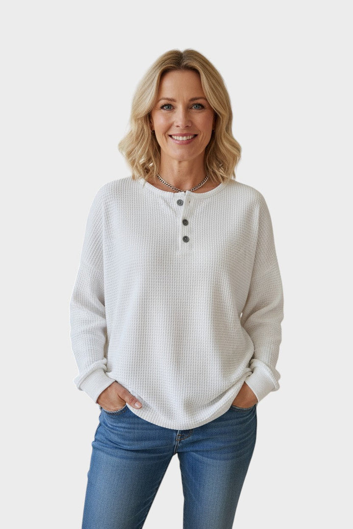 Elena™ | Blød waffle-sweater