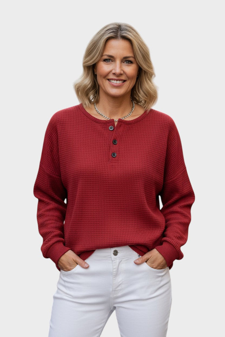 Elena™ | Blød waffle-sweater
