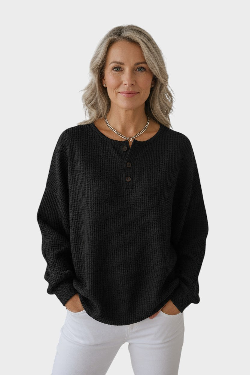 Elena™ | Blød waffle-sweater