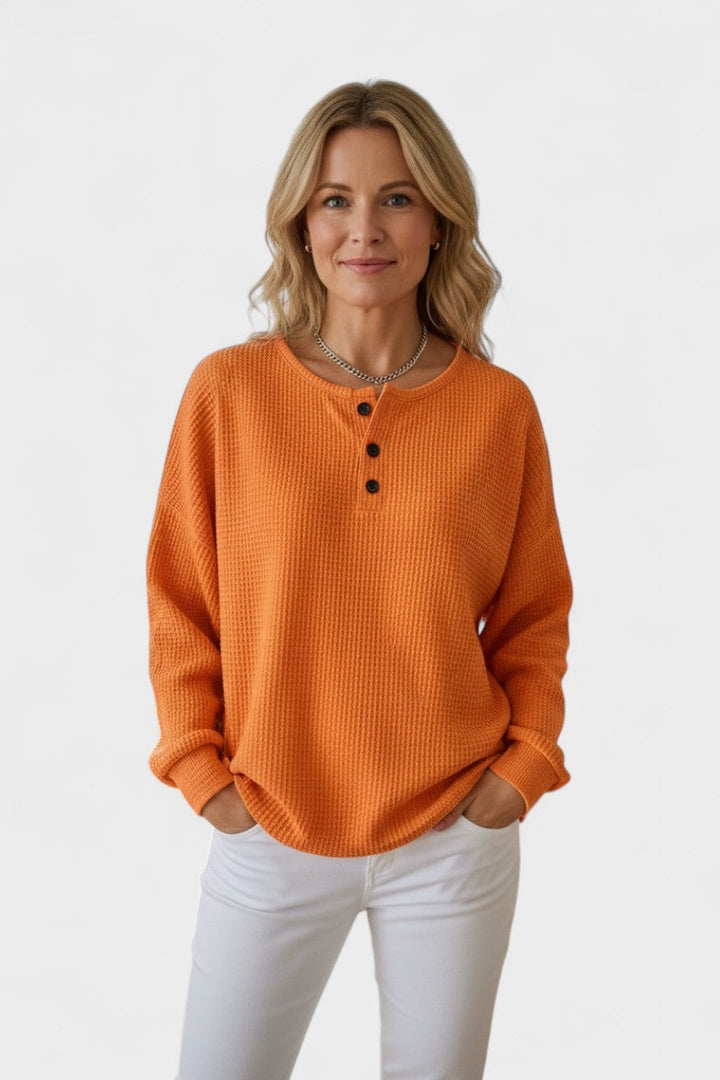 Elena™ | Blød waffle-sweater