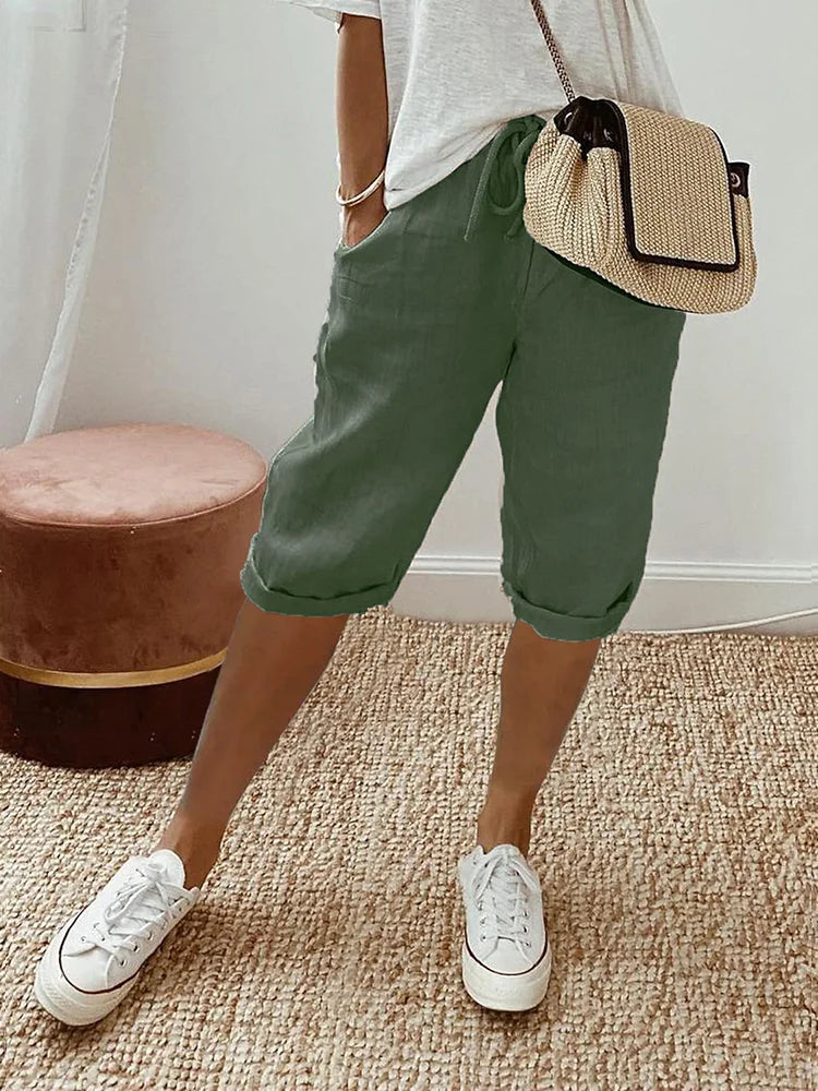 Heidi™ | Shorts i bomuld og hør