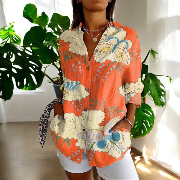 Carrol™ | Elegant bluse med kunstnerisk print