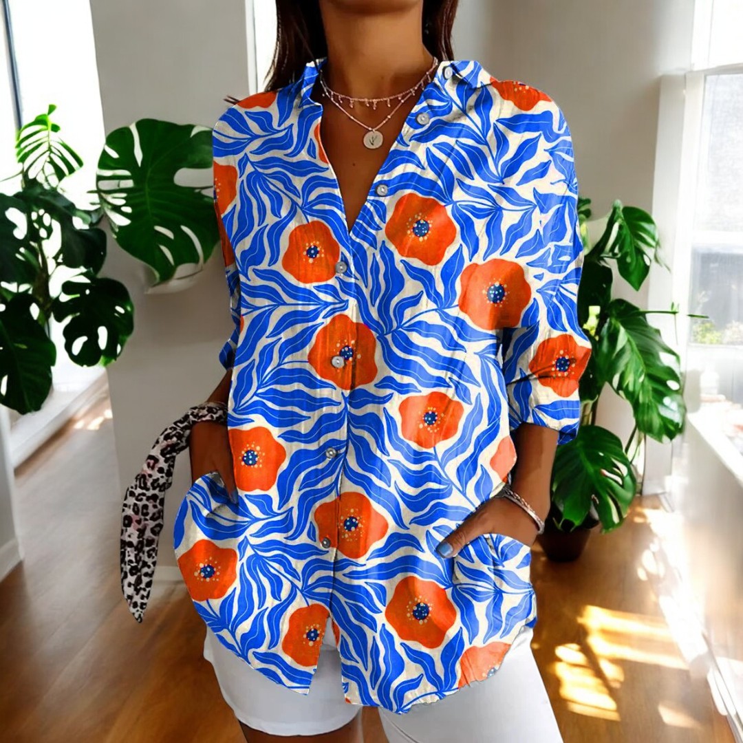 Carrol™ | Elegant bluse med kunstnerisk print