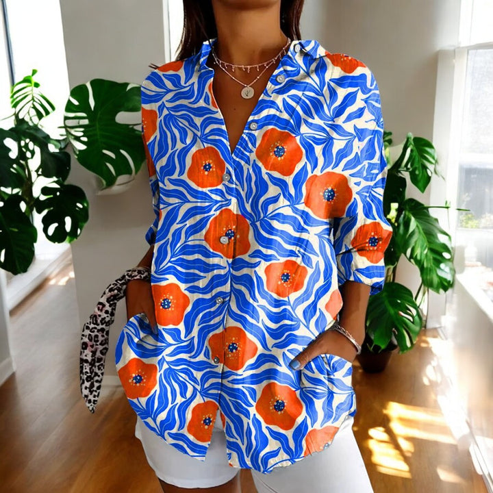 Carrol™ | Elegant bluse med kunstnerisk print