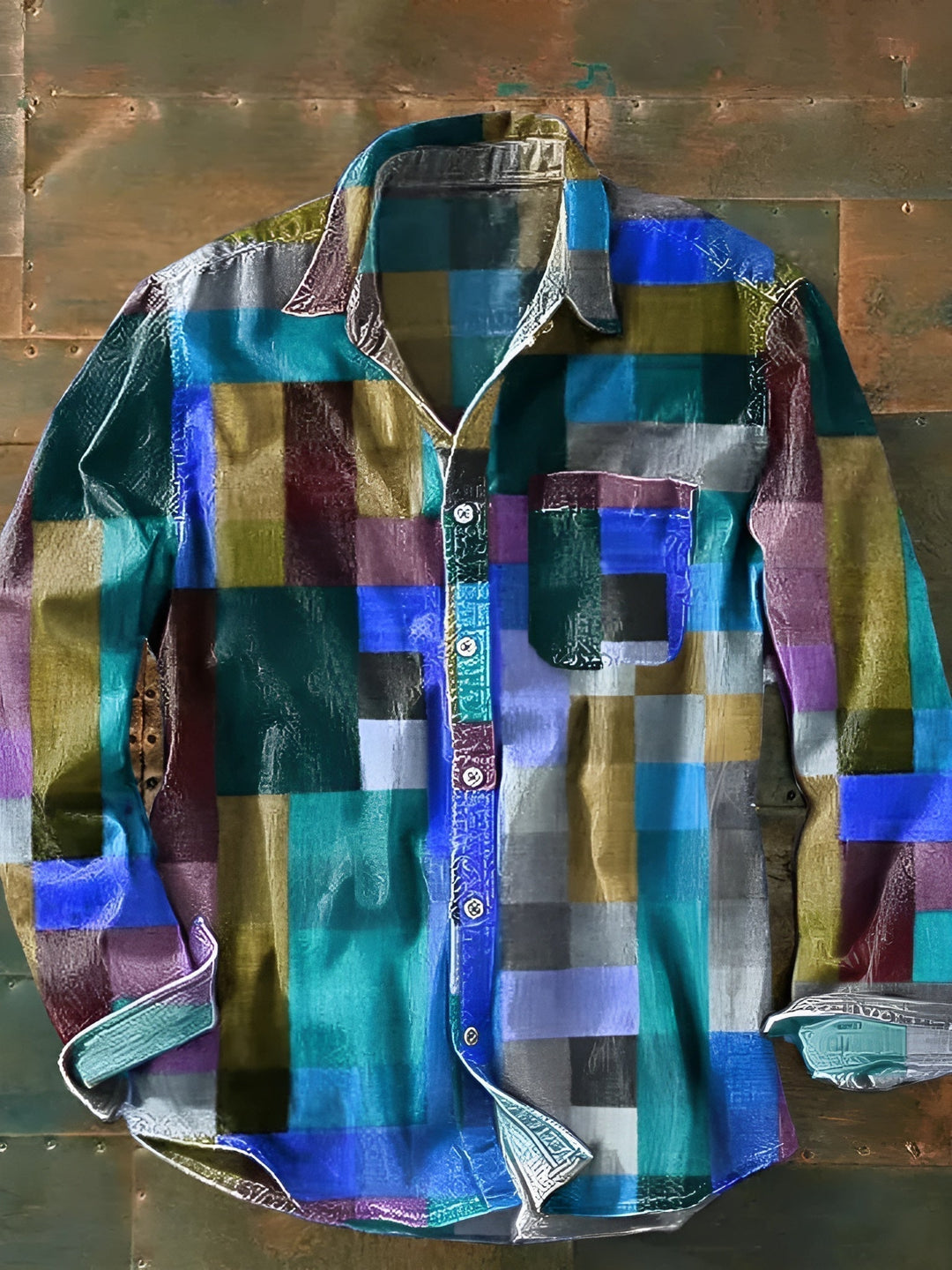 Anders™ | Patchwork skjorte med brystlomme