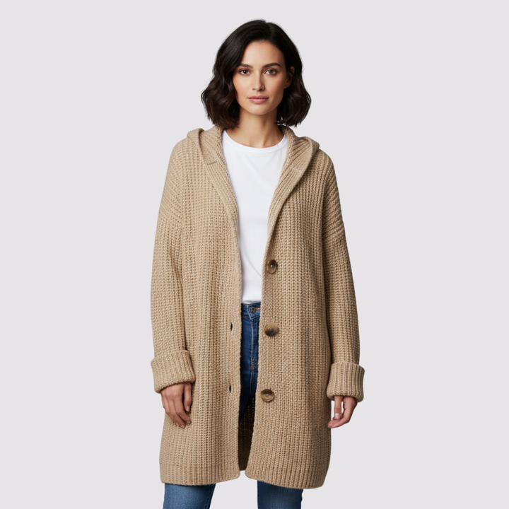 Viola™ | Blød lang cardigan med knapper