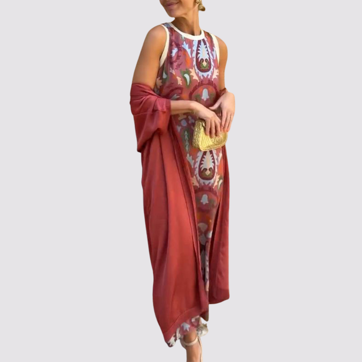 Bella™ | Elegant sommerkjole med kunstnerisk print