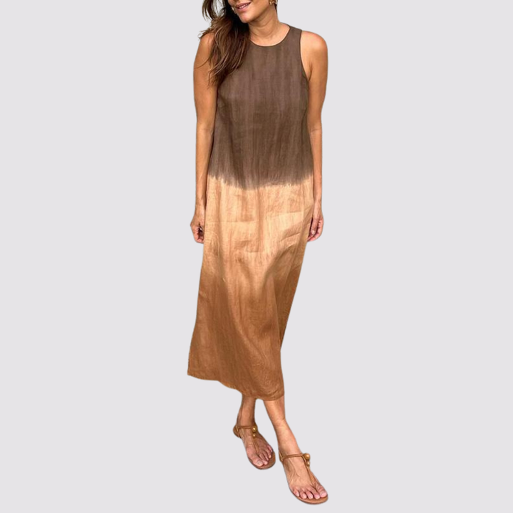 Mila™ | Elegant lang kjole i sommerlige nuancer