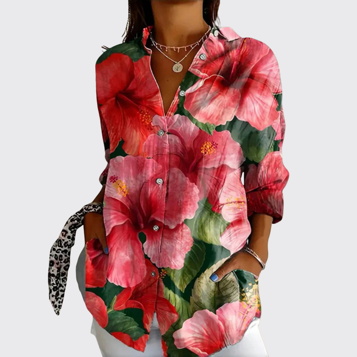 Carrol™ | Elegant bluse med kunstnerisk print