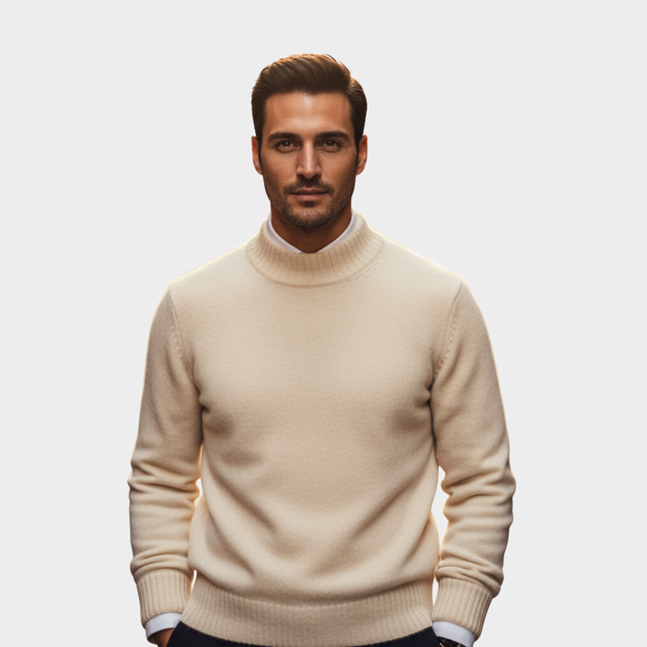 Lucio™ | Elegant kashmirsweater med høj hals