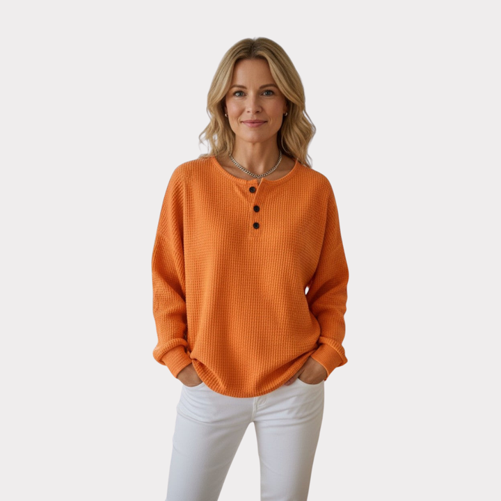 Elena™ | Blød waffle-sweater