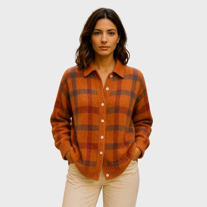 Anna™ | Blød og omsluttende ternet cardigan