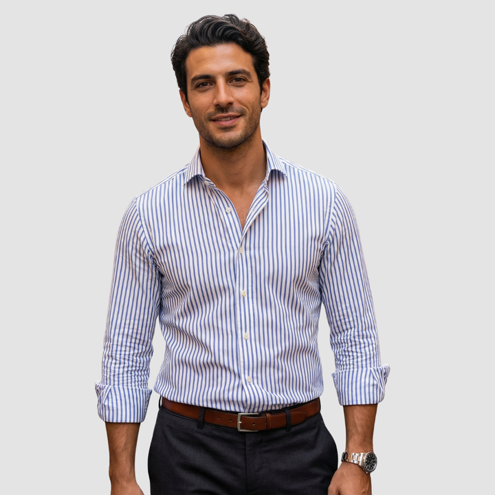 Silvio™ | Elegant slim-fit skjorte med striber