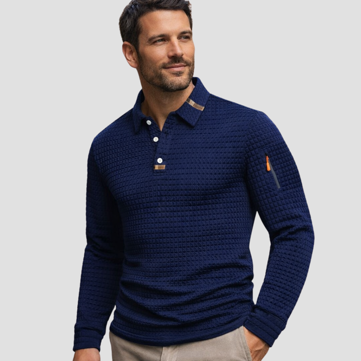 Emilio™ | Struktureret langærmet polo