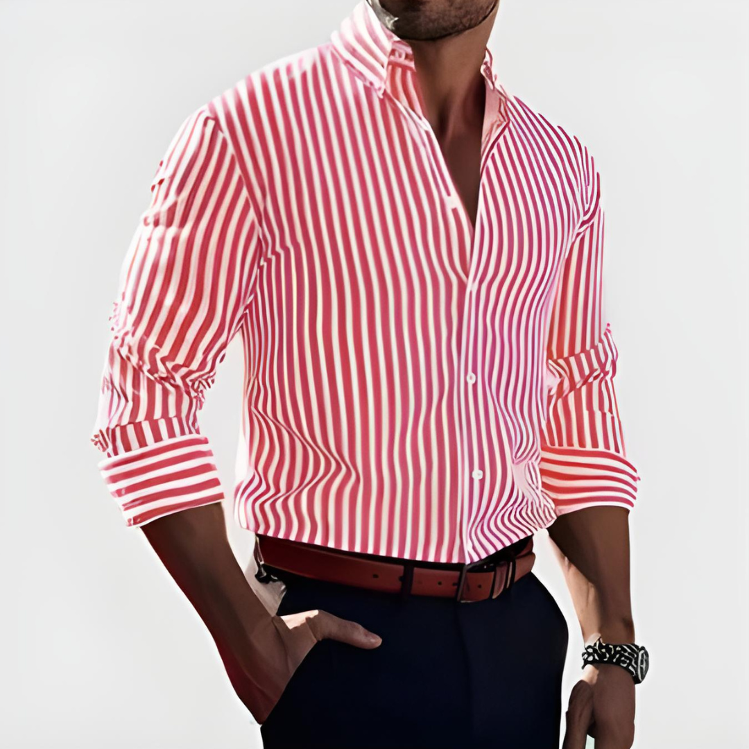 Silvio™ | Elegant slim-fit skjorte med striber