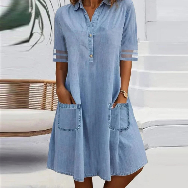 Jennie™ | Sommerkjole i denim med lommer