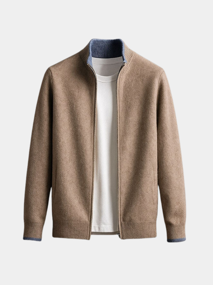 Daniele™ | Premium uldcardigan med lynlås