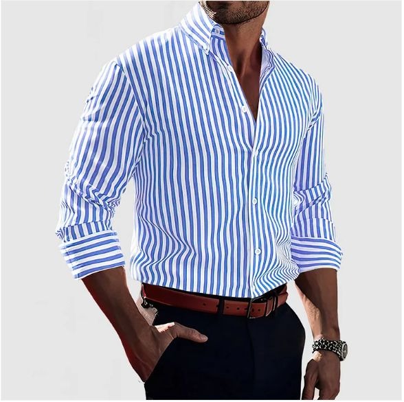 Silvio™ | Elegant slim-fit skjorte med striber
