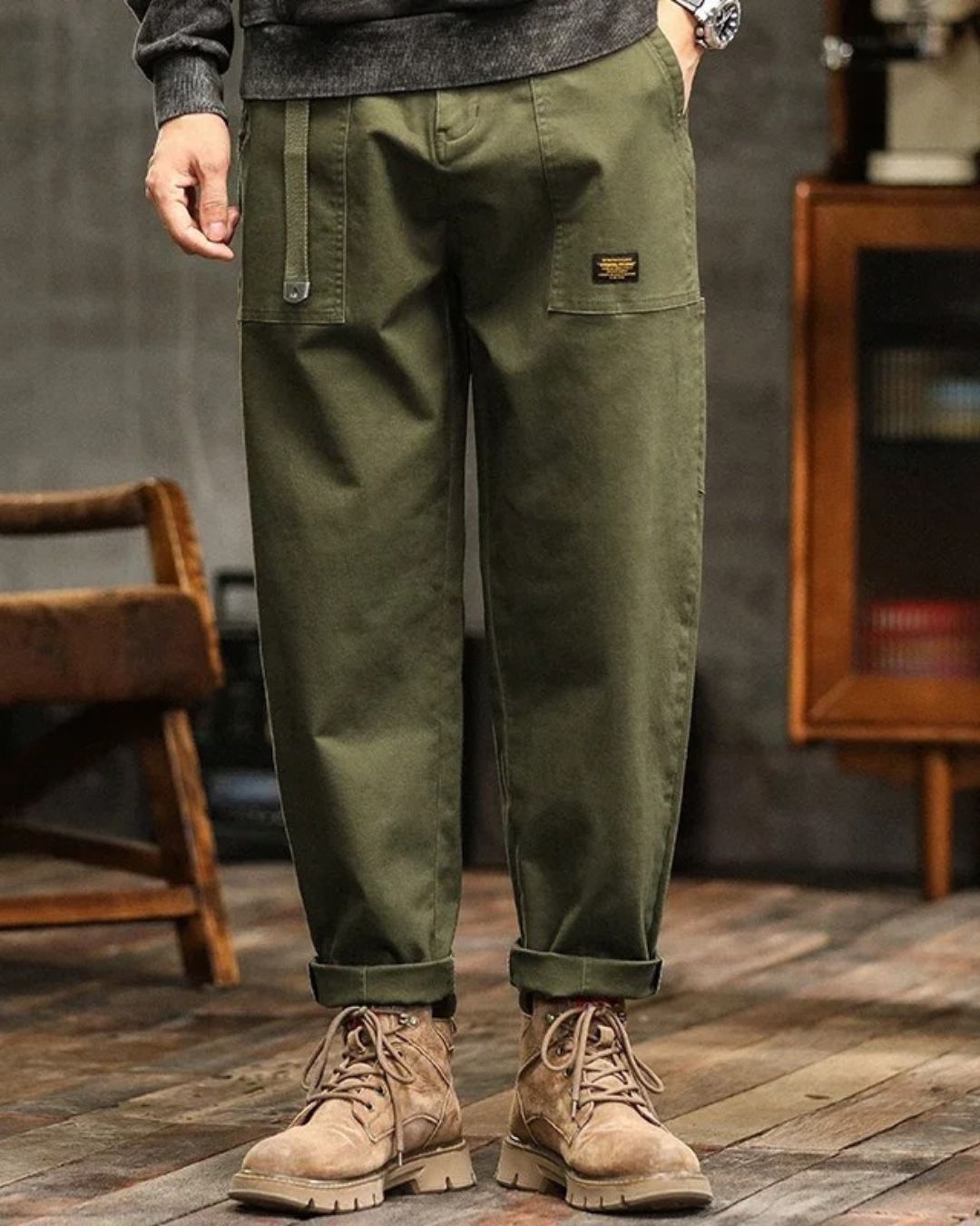 Riccardo™ | Vintage cargo-bukser i bomuld