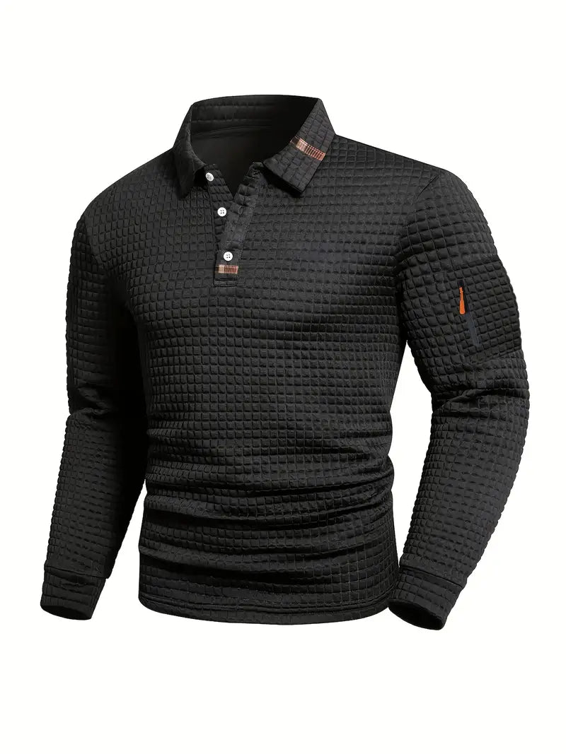 Emilio™ | Struktureret langærmet polo