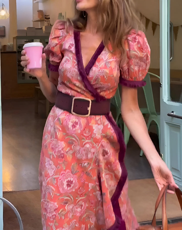 Rosalie™ | Elegant omslagskjole med romantisk print