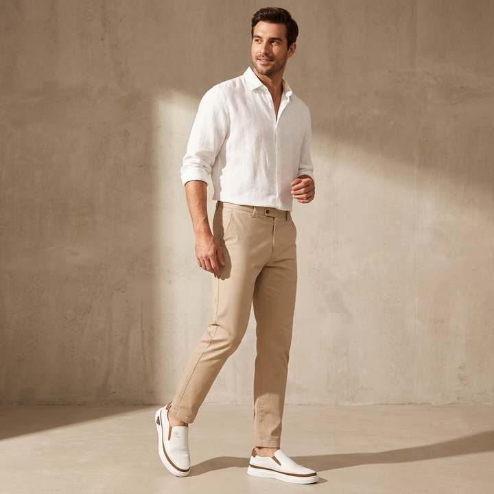 Aksel™ | Sorte slip-on lædersneakers