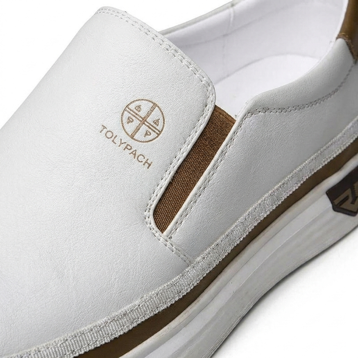 Aksel™ | Sorte slip-on lædersneakers