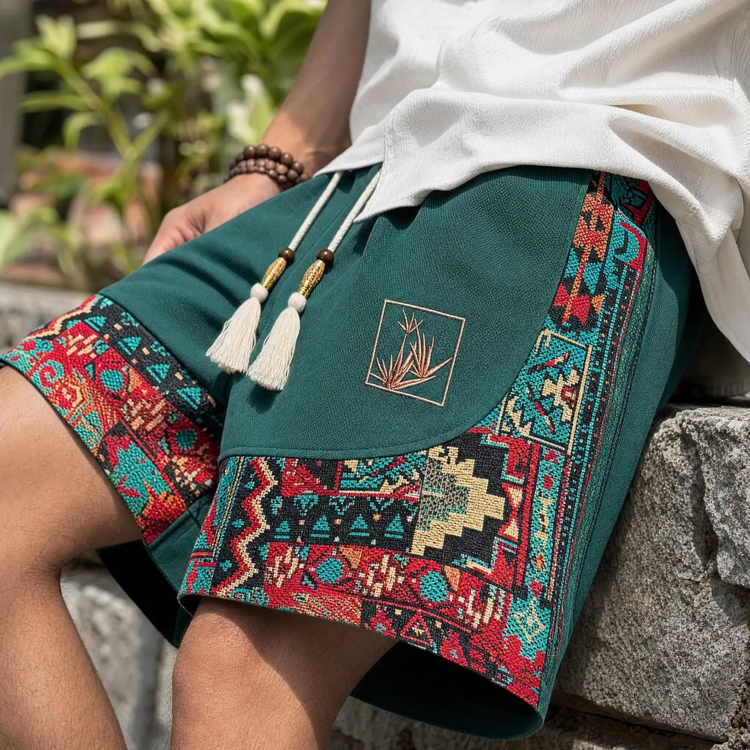 Matteo broderede tapestry-shorts