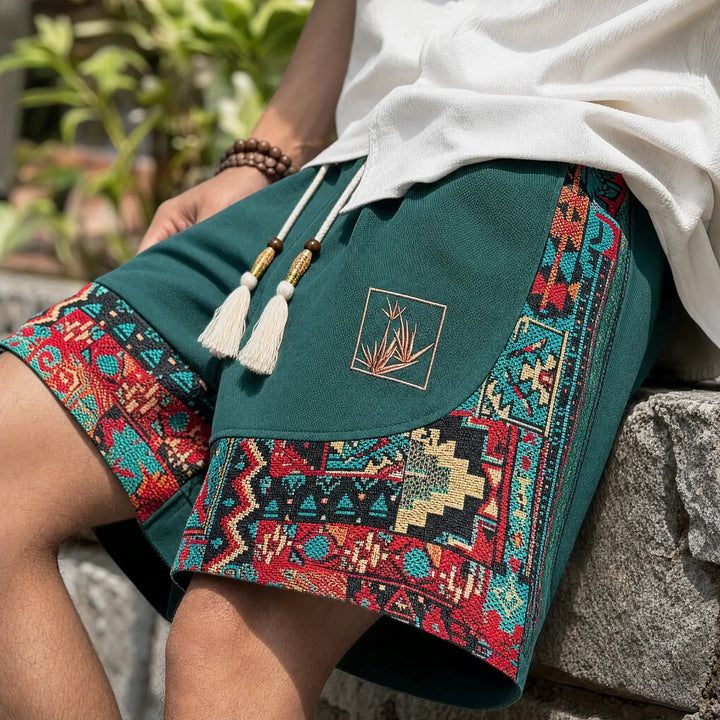 Matteo broderede tapestry-shorts