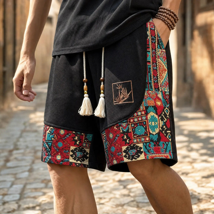 Matteo tapestry-shorts detalje