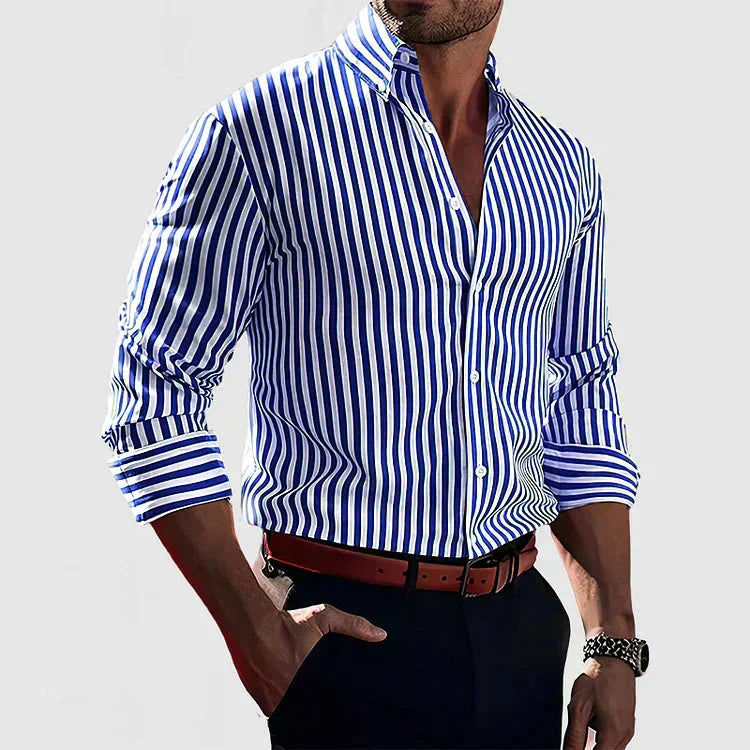 Silvio™ | Elegant slim-fit skjorte med striber