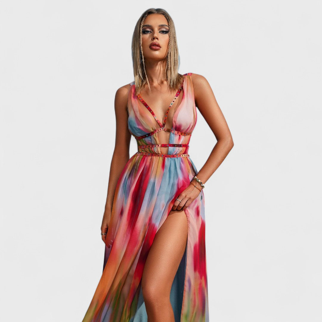 Elva™ | Elegant flerfarvet aftenkjole
