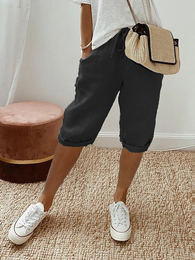 Heidi™ | Shorts i bomuld og hør