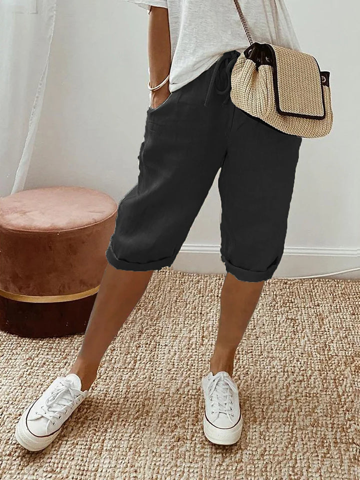 Heidi™ | Shorts i bomuld og hør