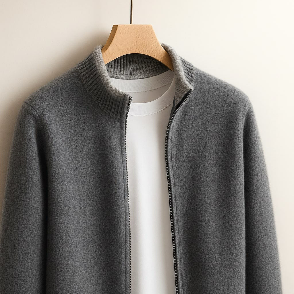 Daniele™ | Premium uldcardigan med lynlås