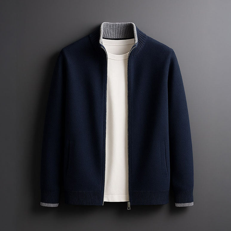Daniele™ | Premium uldcardigan med lynlås